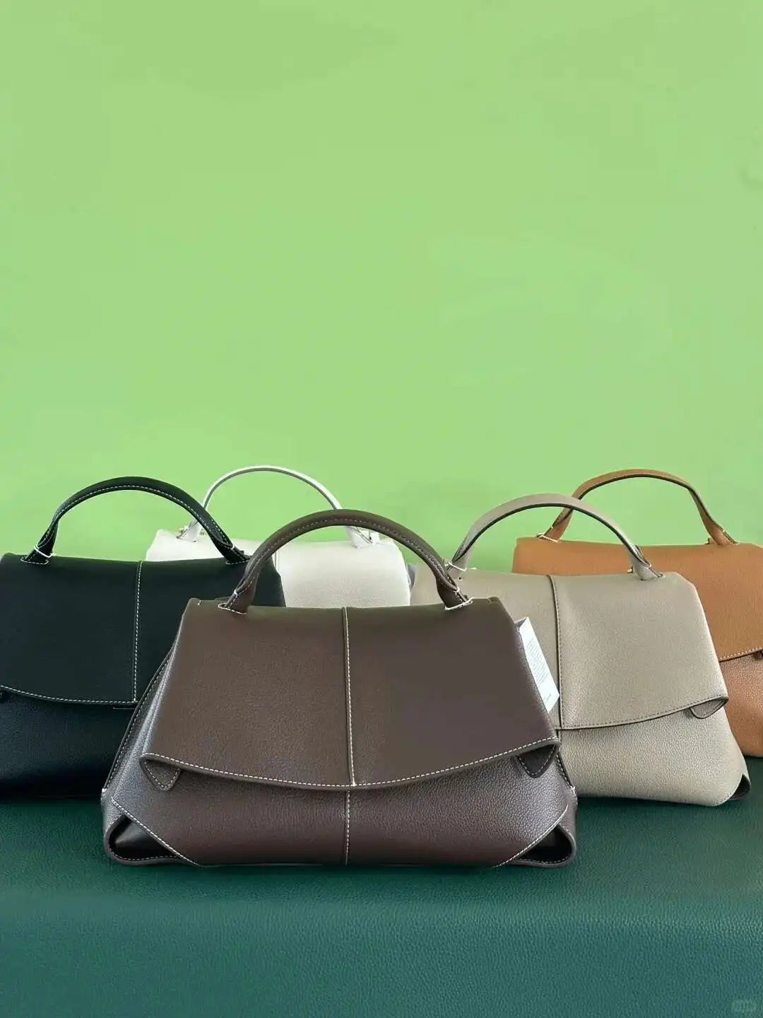 LuxSmile β High-End Pleated Leather Tote Bag