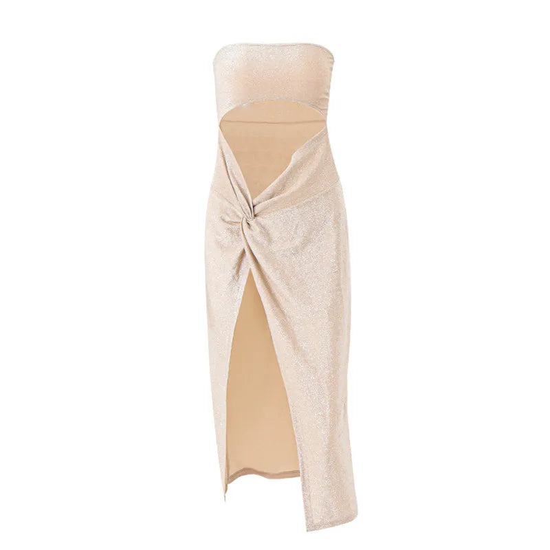 WhereMery Hollow-Out Slit Maxi Dress β Elegant & Sexy Summer Party Look