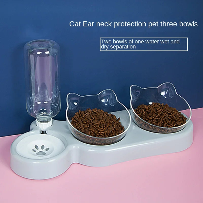 Elevated Double Bowl Feeder – Raised Feeding Station for Cats & Dogs