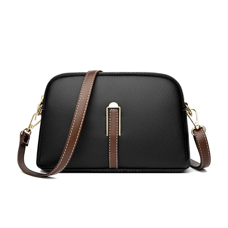PrimeFlap β Genuine Cowhide Leather Crossbody Shoulder Bag