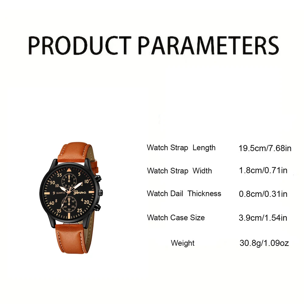Hip Hop Men’s Luxury Watch & Bracelet Set – Sporty Street Style Wristwatch