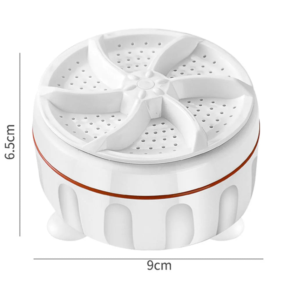 Automatic Mini Turbine Washing Machine β Portable Travel Washer with Air Bubble & Rotation (40W)