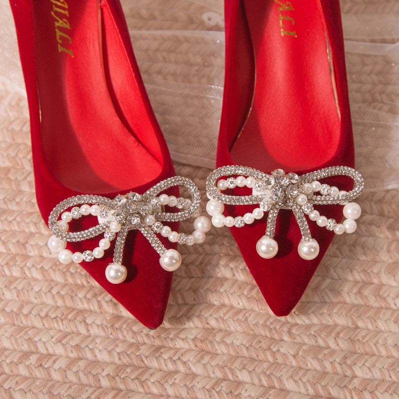PearlStep β Bridal Thick Heel Xiuhe Shoes