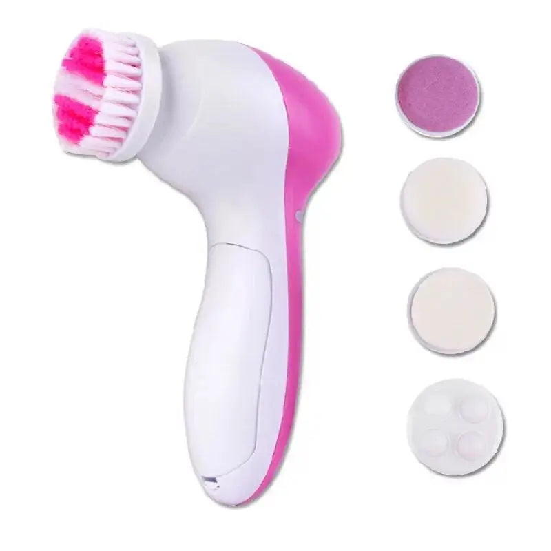 5-in-1 Electric Facial Cleansing Brush β Deep Clean, Exfoliate & Massage Skin Care Tool