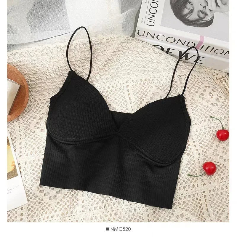 FlexCharm – Women's Seamless Bandeau Crop Top