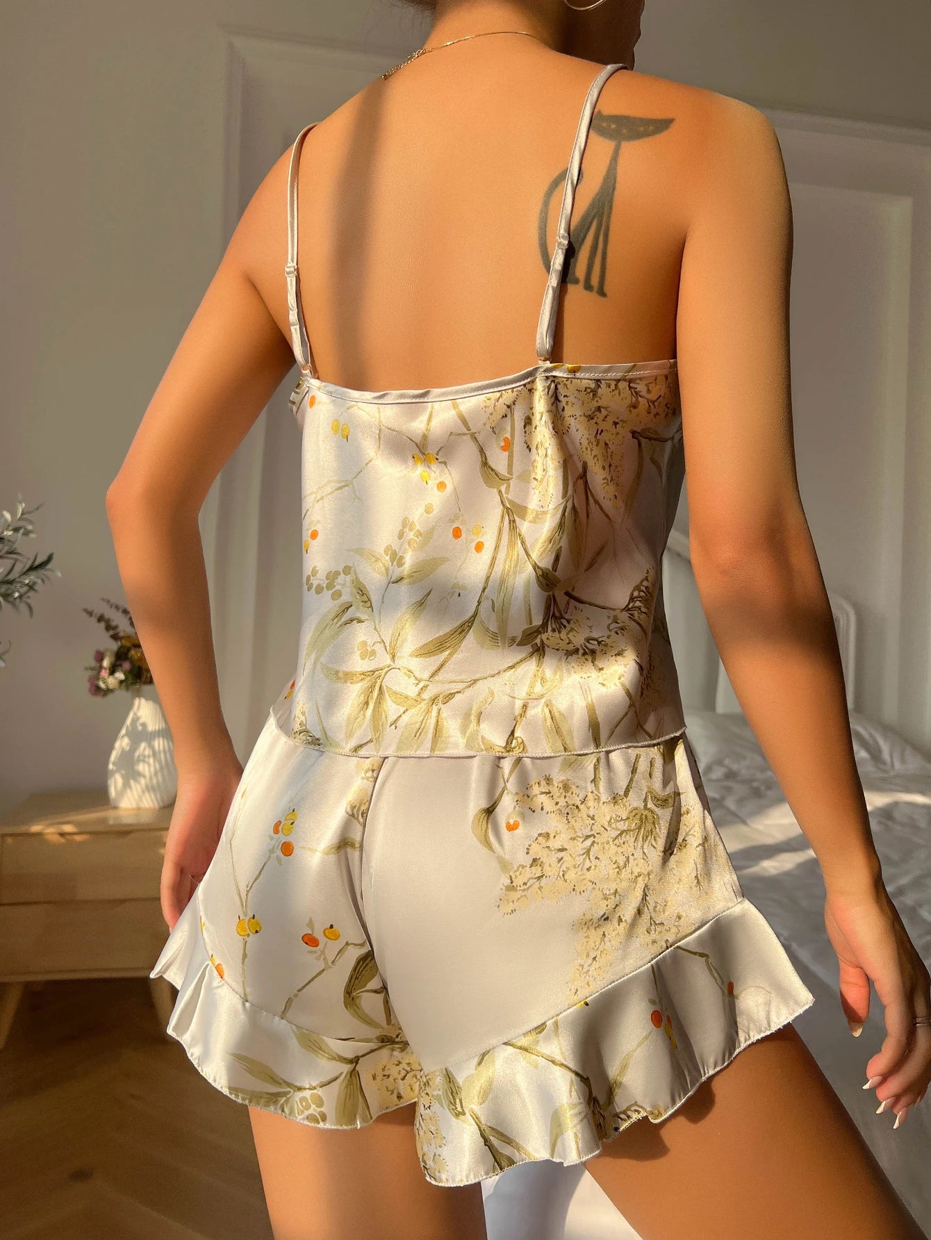 FloraLuxe – Elegant Floral PJ Set