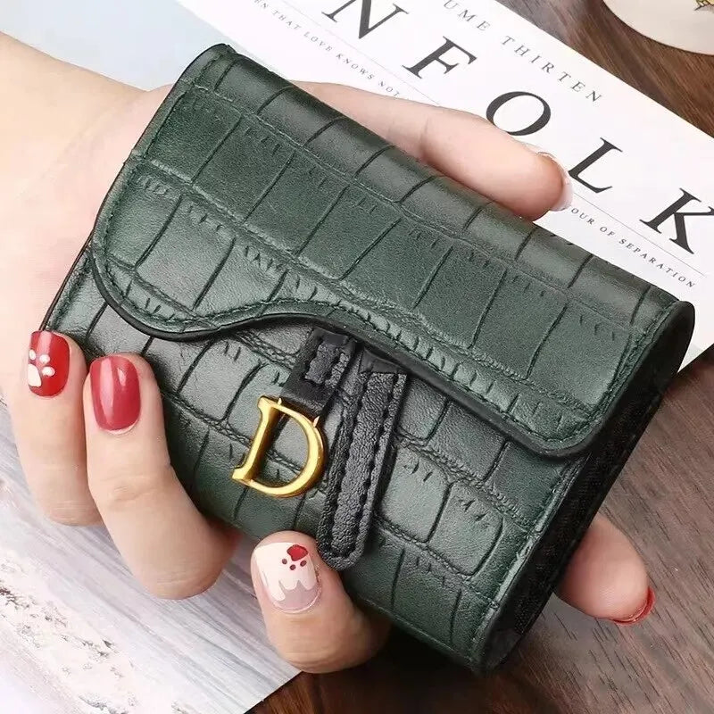 MiniLuxe Wallet β Women's PU Leather Multi-Card Short Clutch