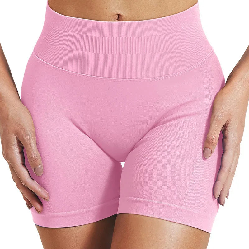 4.5'' Scrunch Bum Impact Gym Shorts β Seamless Ribbed Waist Yoga & Running Shorts