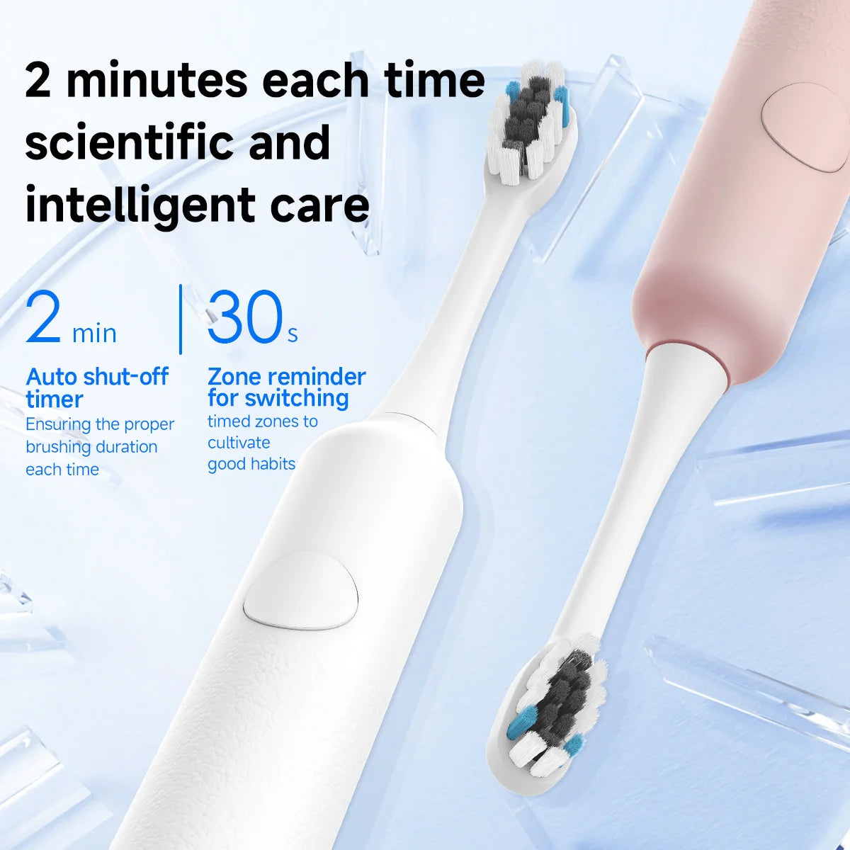 DOCOLAB Sonic Electric Toothbrush β 3-Mode USB Rechargeable & IPX7 Waterproof