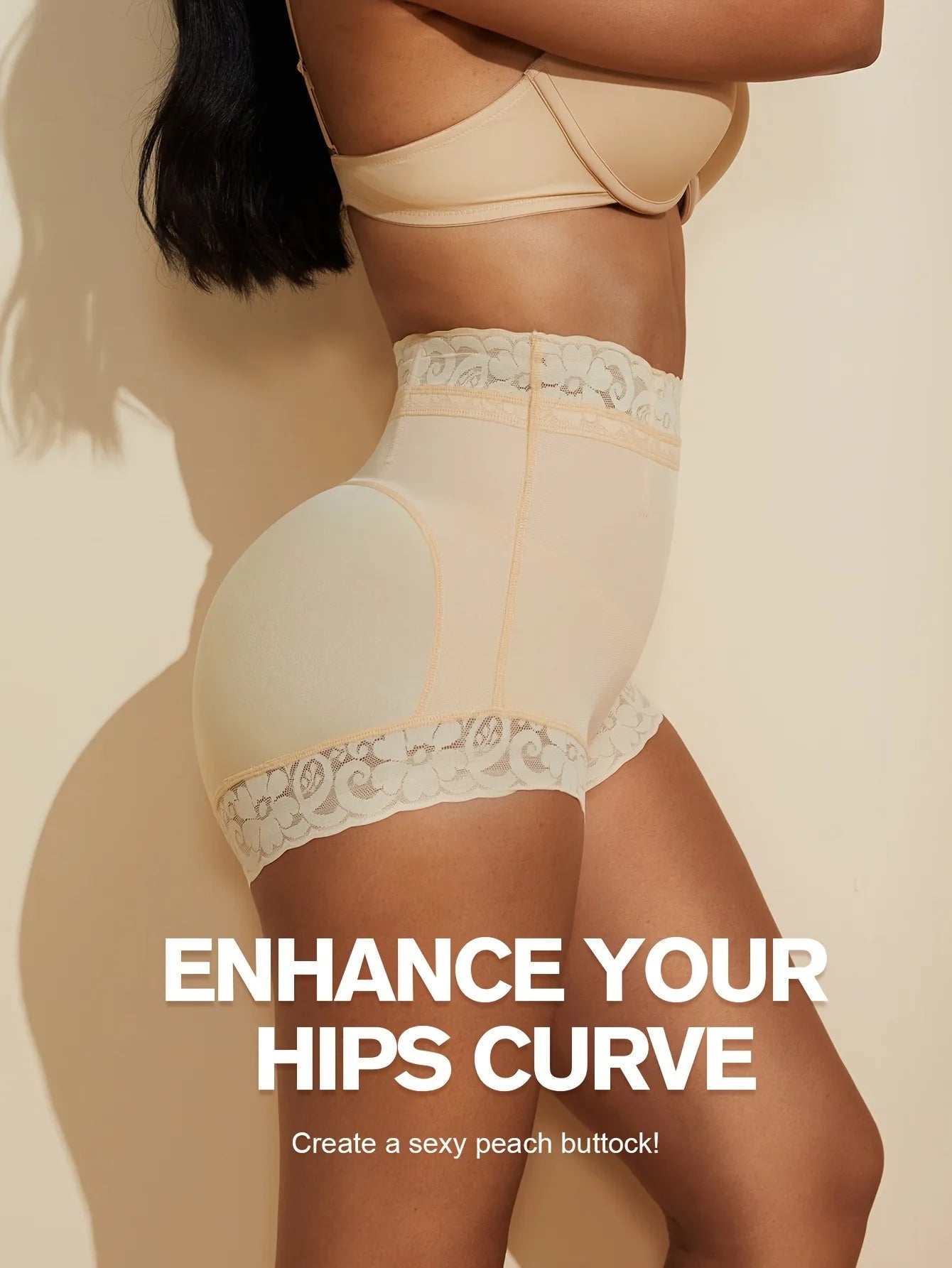 Faja FeelinGirl Lace Trim Sculpting Panties β Comfy & Breathable Butt Lifting Underwear