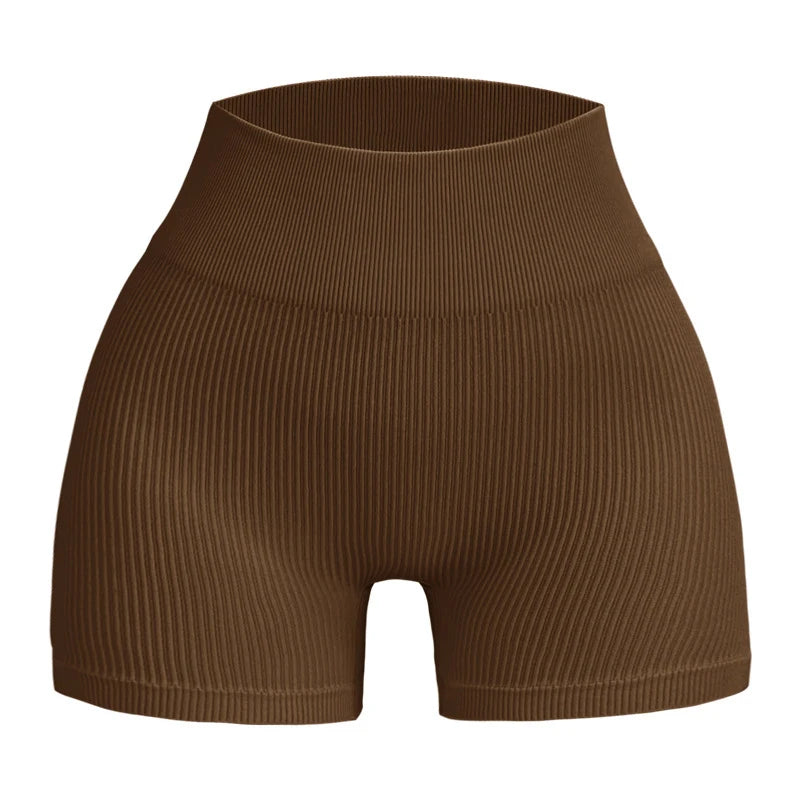 Seamless Sexy Gym Shorts β Striped Compression Activewear