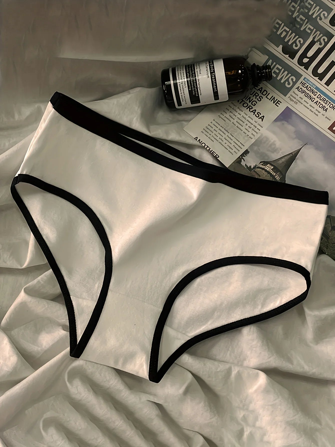 3-Piece Cotton Minimalist Underwear Set β Mid Waist Japanese-Inspired Triangle Bras for Women