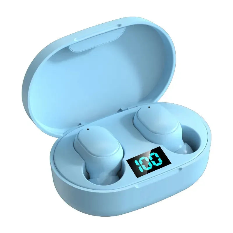 E6S TWS Bluetooth Earbuds β Waterproof Noise-Cancelling LED Wireless Headset with Mic
