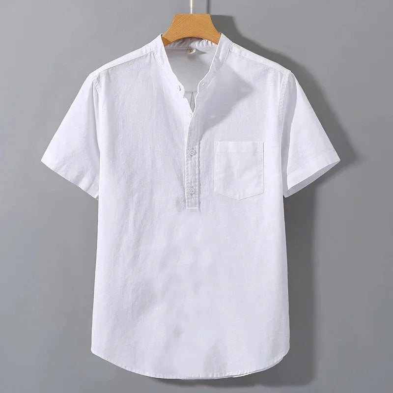 AirStand – Men’s Stand Collar Cotton Tee