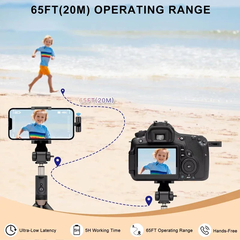 Wireless Lavalier Microphone β Noise-Canceling Mic for iPhone & Android, Ideal for Live Streaming & Content Creation