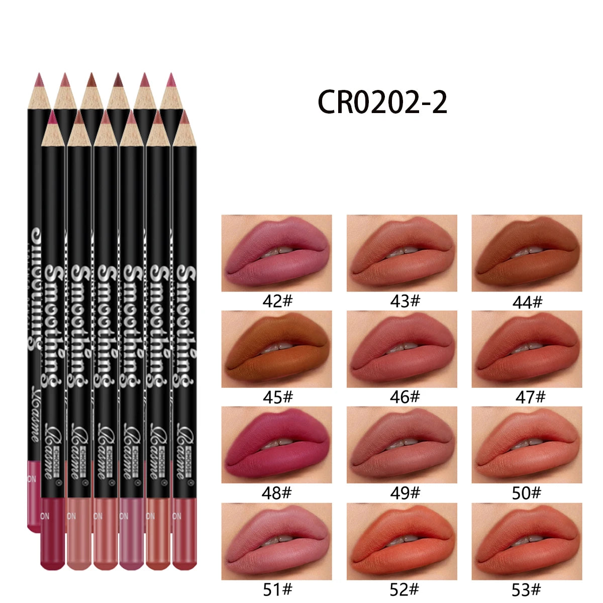 12-Piece Lip Liner & Matte Lipstick Pencil Set β Nude & Bold Colors