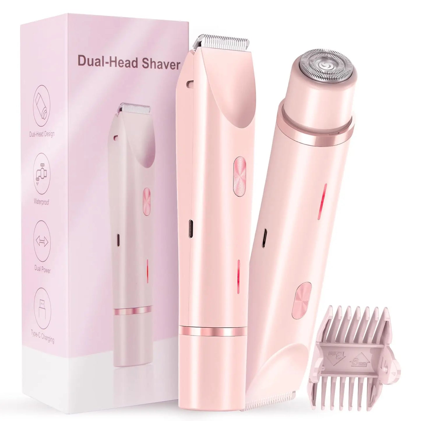 2-in-1 Waterproof Bikini Trimmer & Shaver for Women