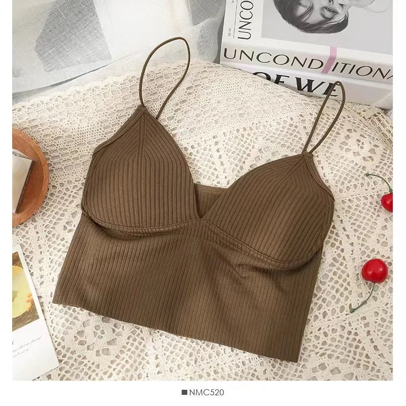 FlexCharm – Women's Seamless Bandeau Crop Top