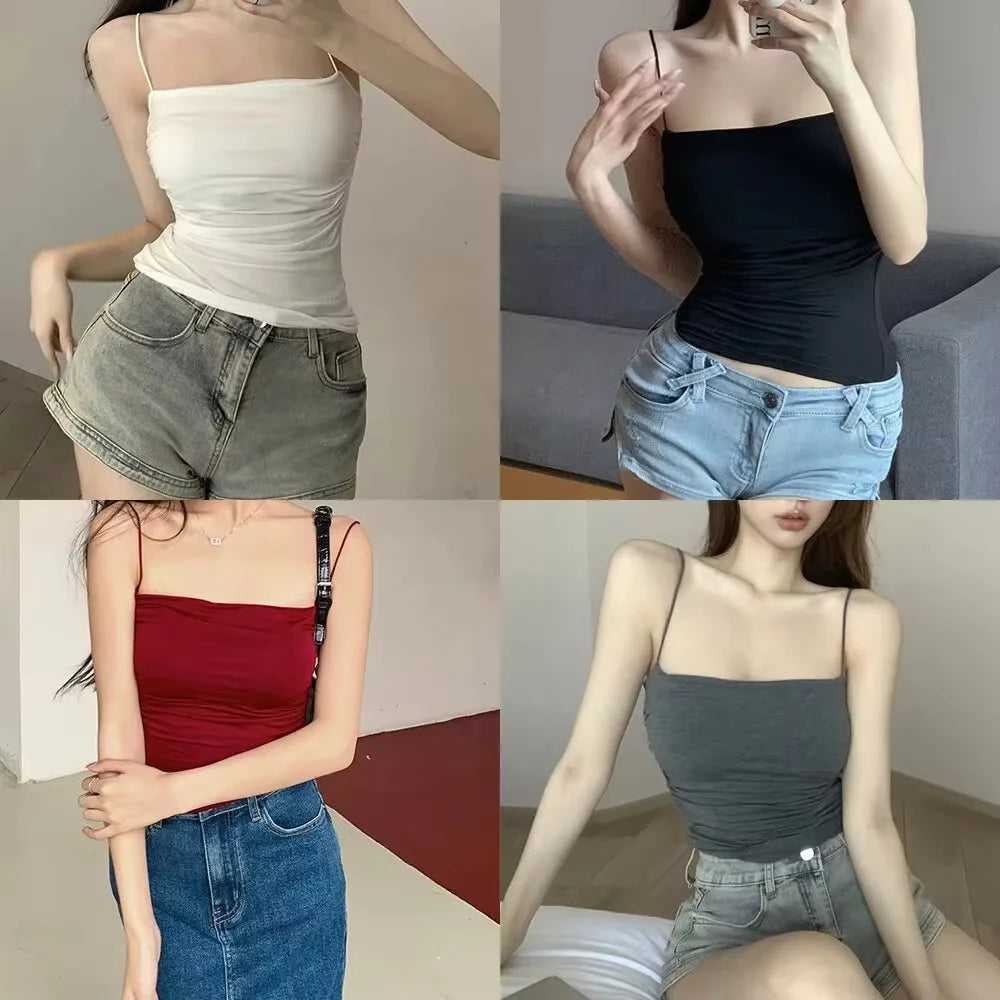 Stylish Waist Pleated Corset Top β Sleeveless, Supportive & Sexy