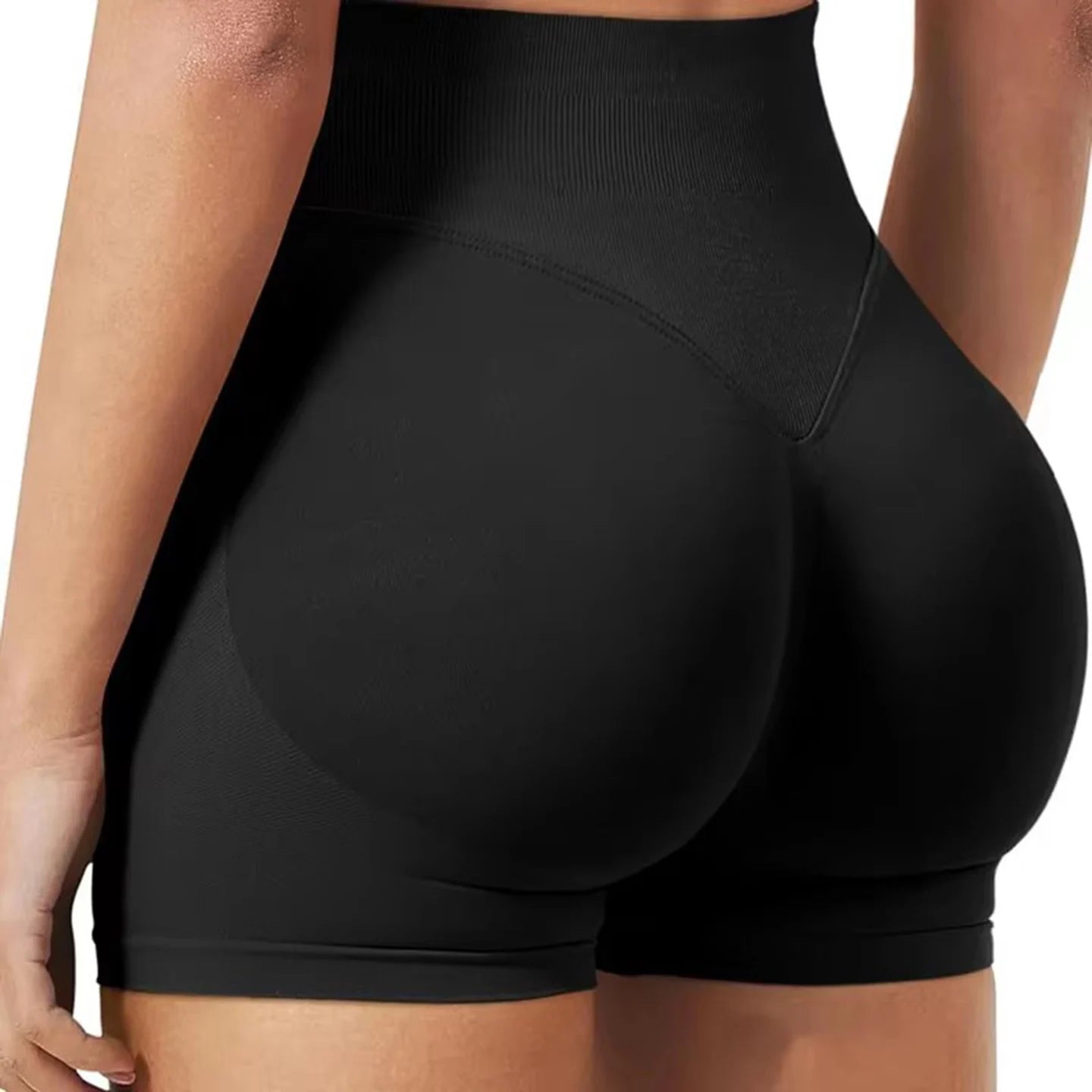 4.5ββ Scrunch Bum Seamless Gym Shorts β Low Ribbed Waist Yoga & Workout Shorts