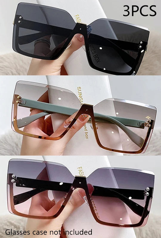 EuroSlim β Half-Frame Metal Fashion Sunglasses for Women