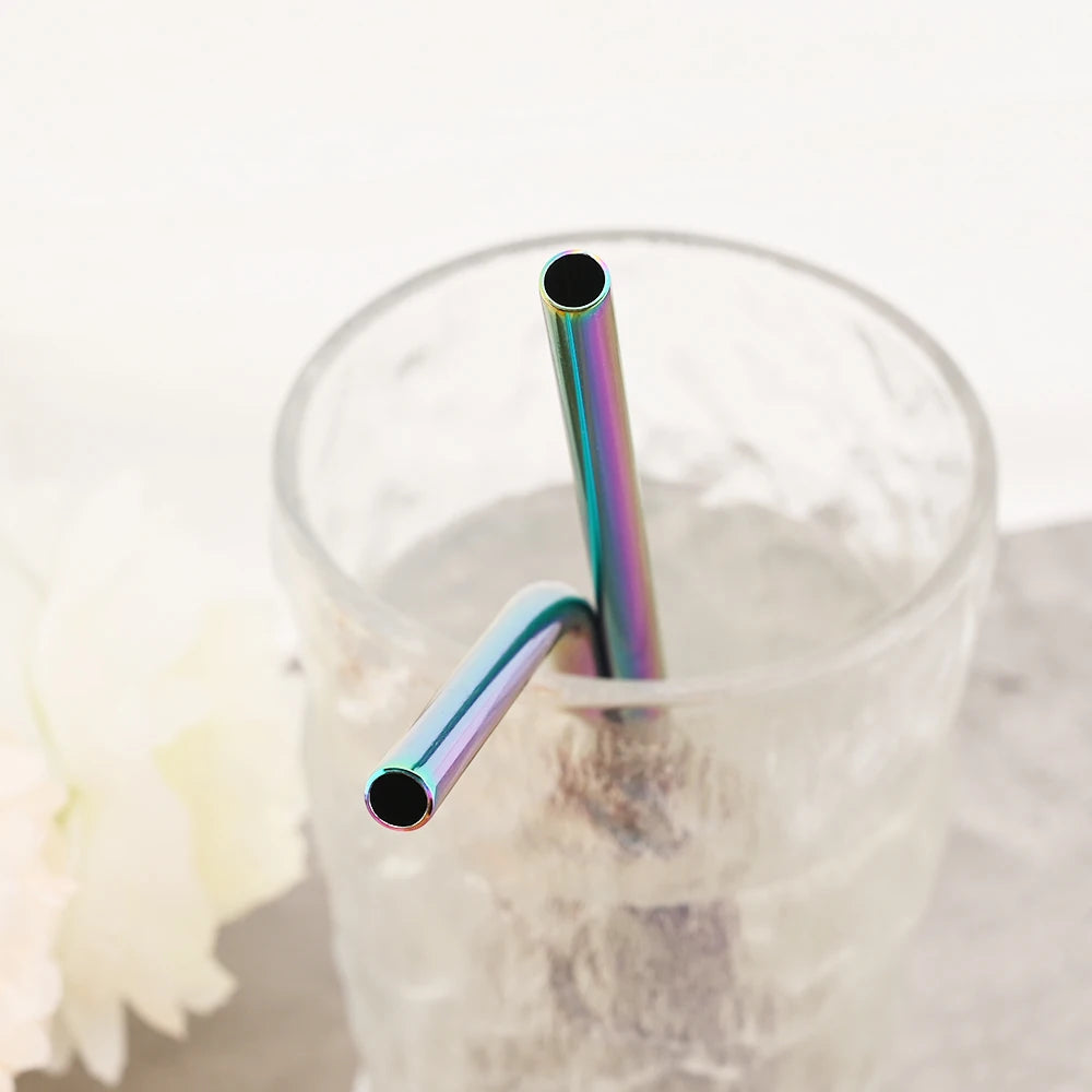 Metal Straws β Reusable 304 Stainless Steel Set with Brush