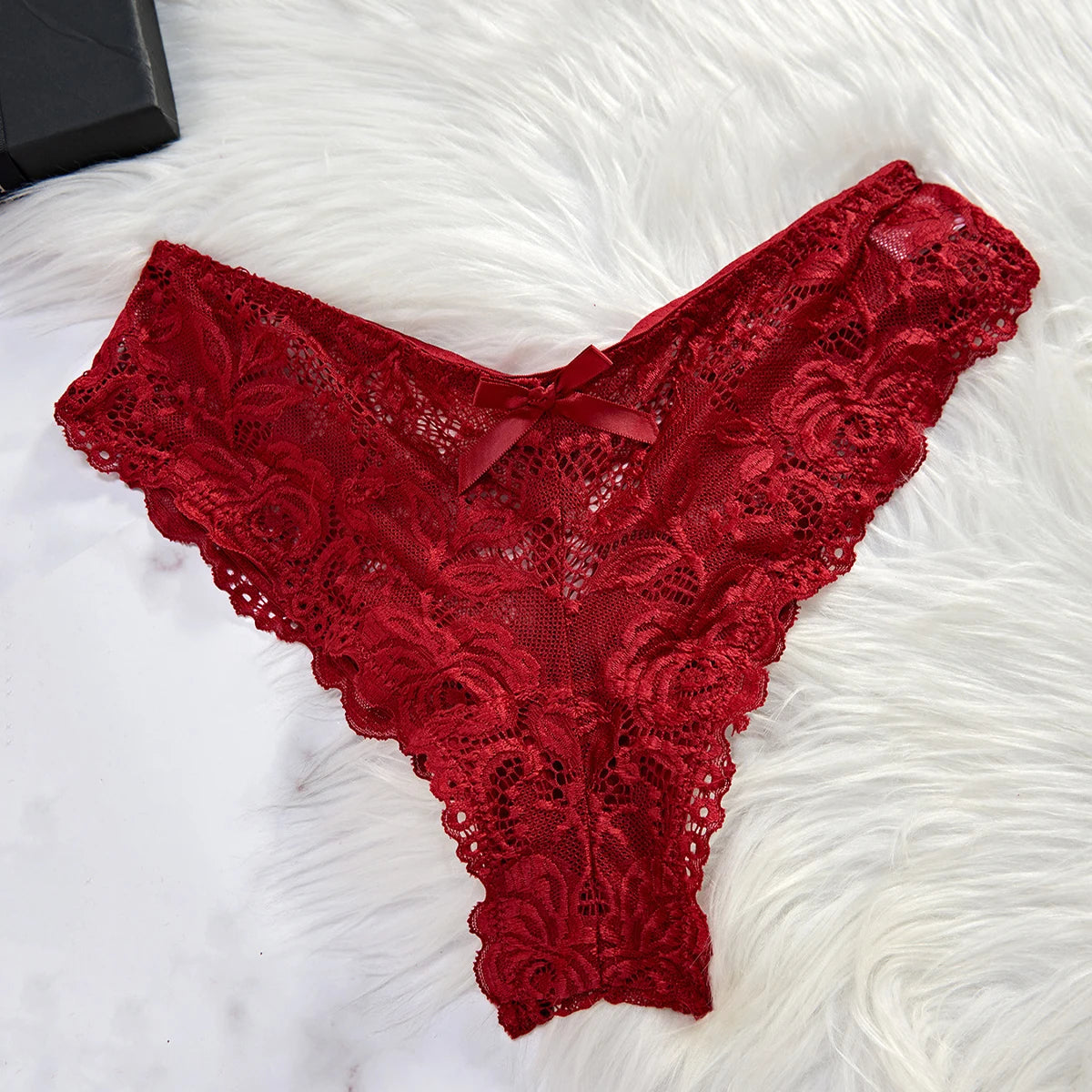 Red Transparent Lace Lingerie Set β Sexy See-Through Nightdress & Panty