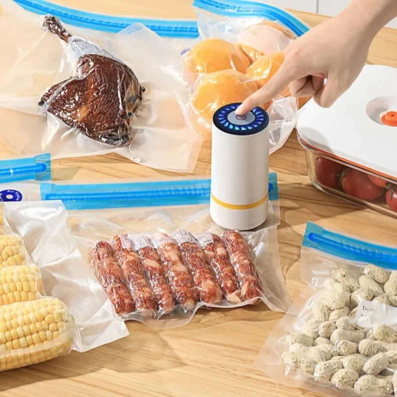 Portable Electric Air Pump β USB Rechargeable Mini Vacuum Sealer for Food & Storage Bags