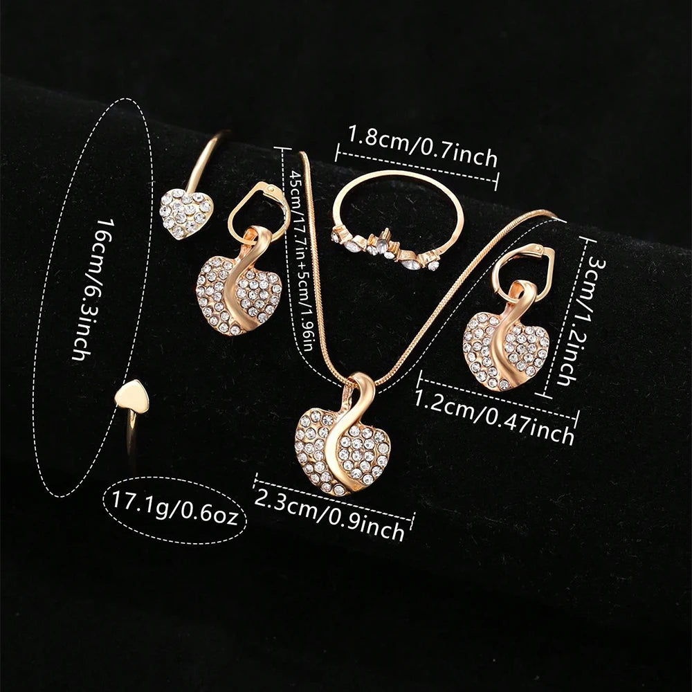 GlamTime β Women's Gold Watch & Jewelry Gift Set