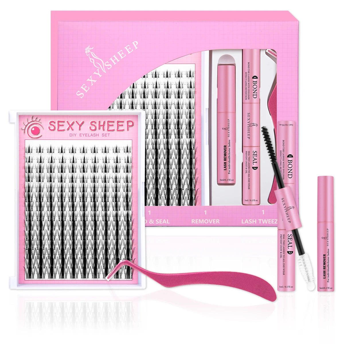 DIY Lash Extension Mix Styles Kit β Clusters with Bond, Seal & Tools