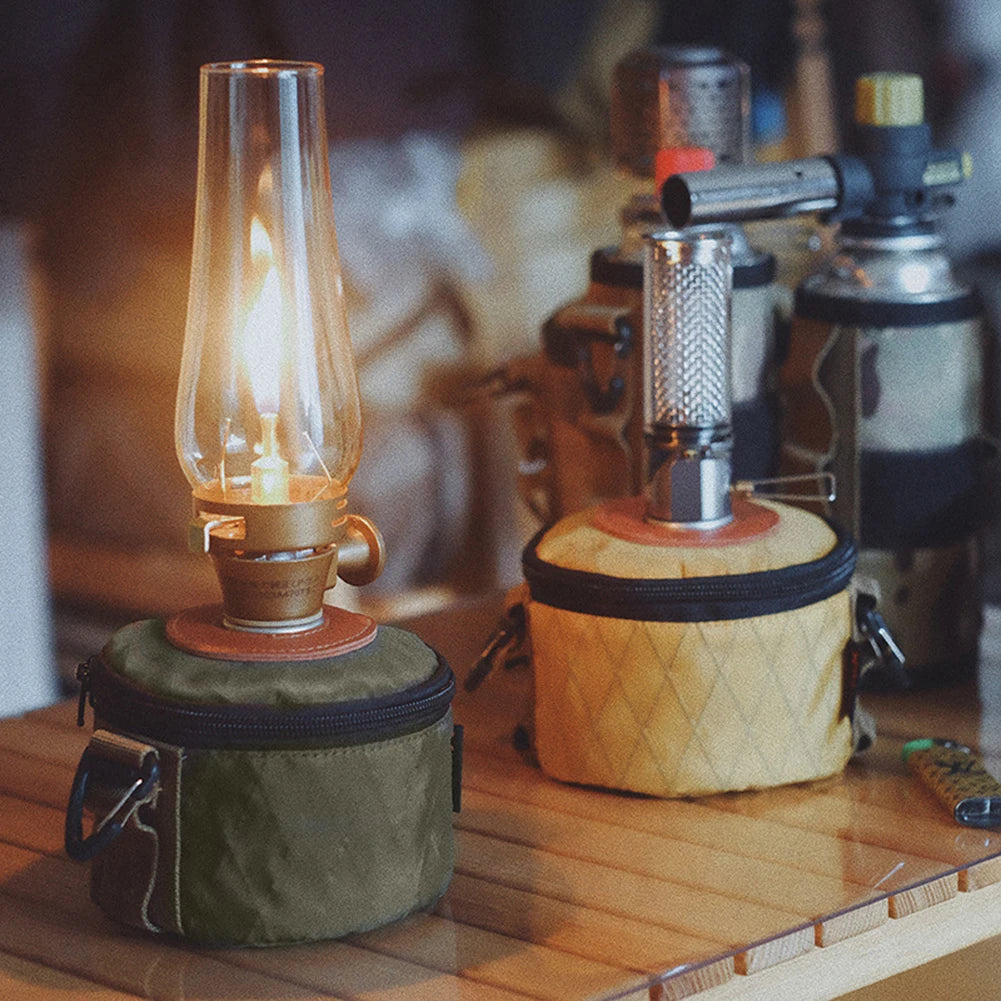 Camping Gas Canister Protective Cover β Cotton Linen Anti-Fall Storage Sleeve