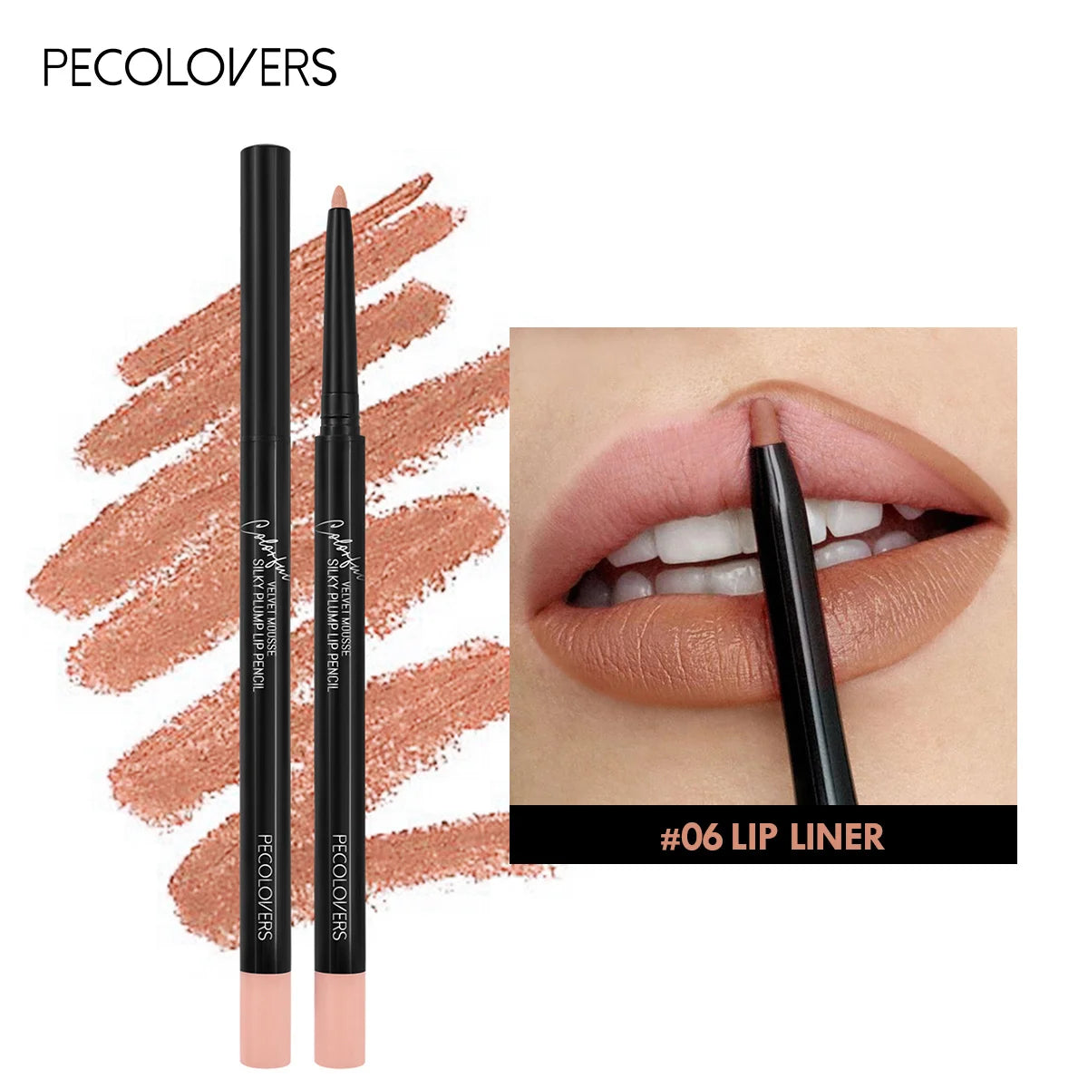 Waterproof Matte Lip Liner Pencil β 12 Long-Lasting Colors
