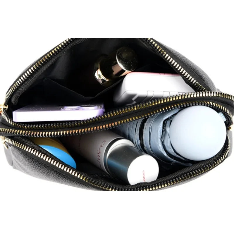 PrimeFlap β Genuine Cowhide Leather Crossbody Shoulder Bag