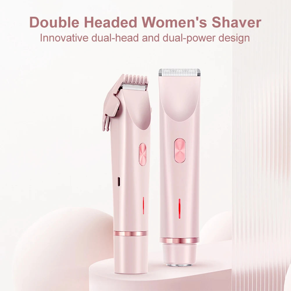 2-in-1 Electric Bikini Trimmer & Shaver for Women β Dual-Head, Painless & Waterproof