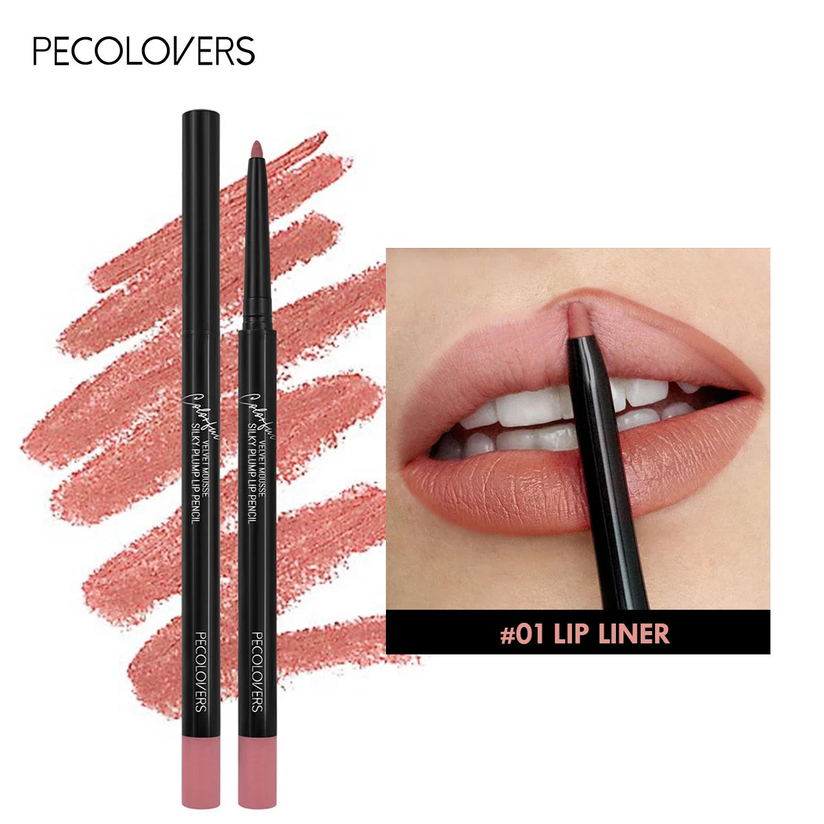 Waterproof Matte Lip Liner Pencil β 12 Long-Lasting Colors