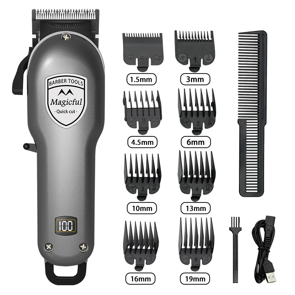 Magicful Fashion Pro Hair Trimmer β Rechargeable Adjustable Clipper for Men with Li-ion Battery