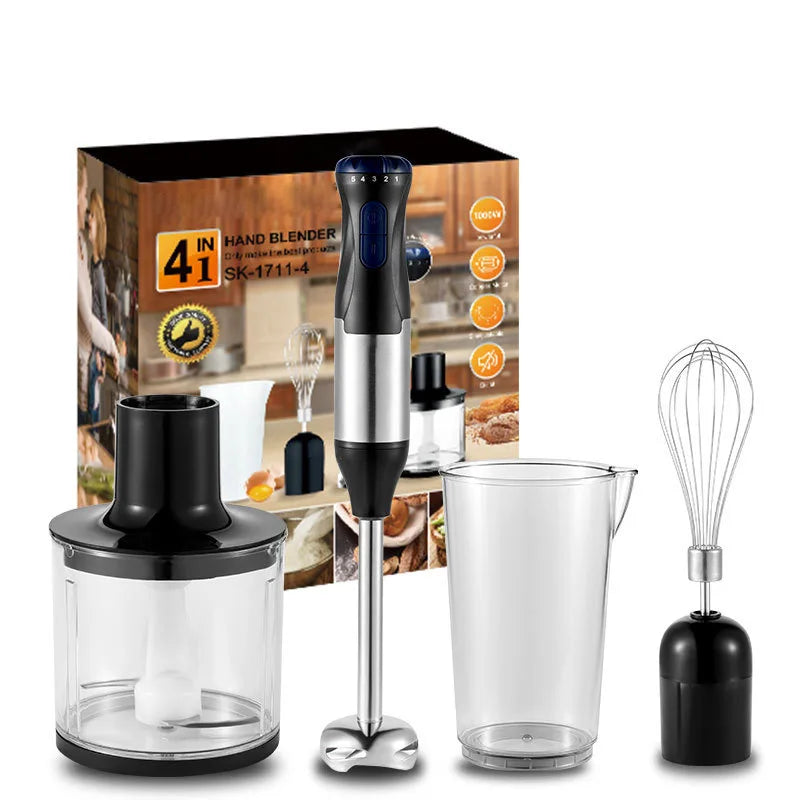 1000W Hand Immersion Blender β 4-in-1 Stick Mixer with Beaker, Chopper & Whisk