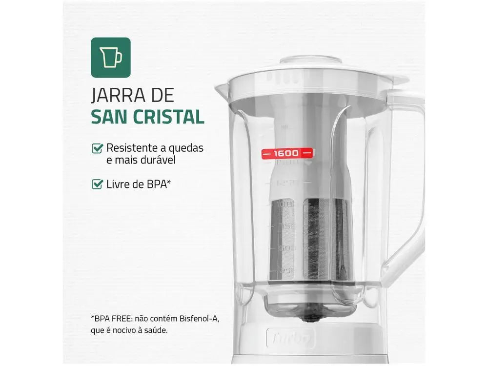 Mondial L-99-WG Turbo Power Blender β 500W, 3 Speeds, with Filter (White & Grey, 220V)