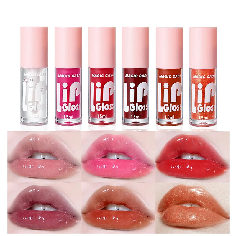 MAGIC CASA 6-Piece Water-Gloss Jelly Lip Oil Set β Plumping & Hydrating