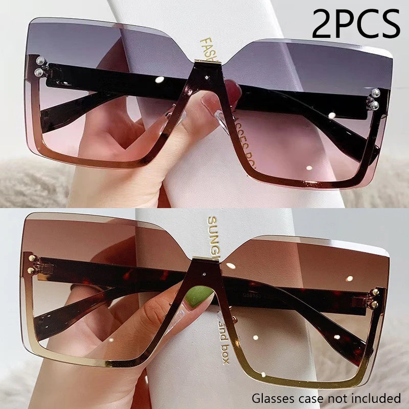 EuroSlim β Half-Frame Metal Fashion Sunglasses for Women