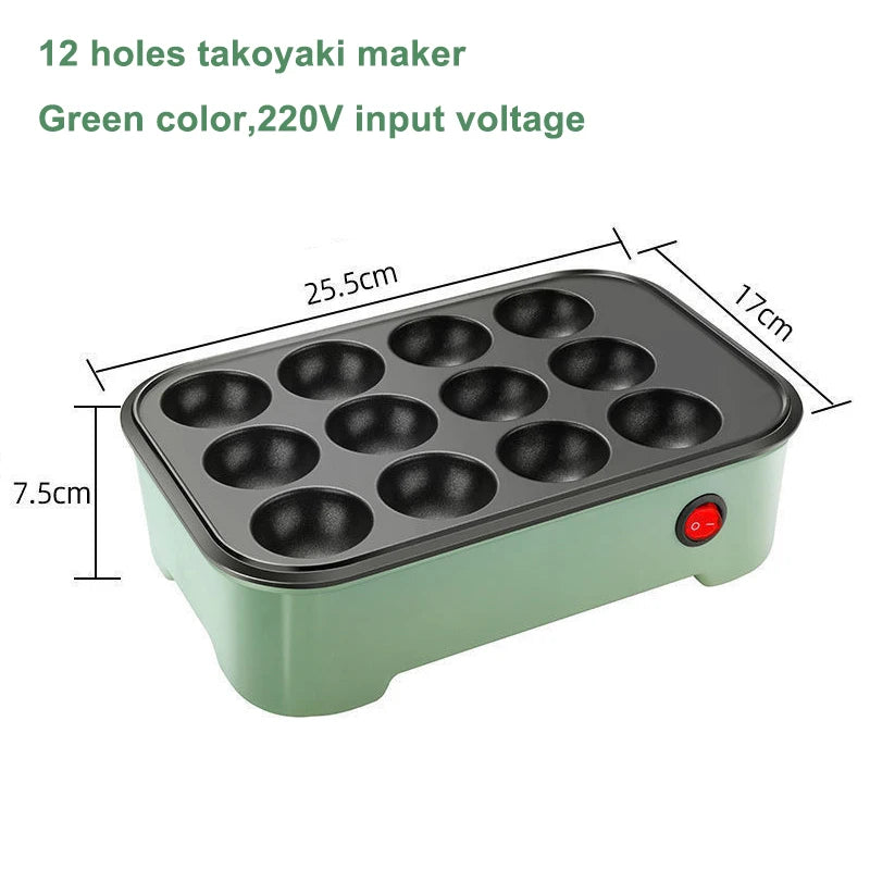 DMWD Electric Takoyaki Maker β Octopus Ball, Pancake & Omelette Grill Pan