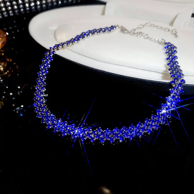 GlamGleam β Luxury Rhinestone Crystal Choker Necklace