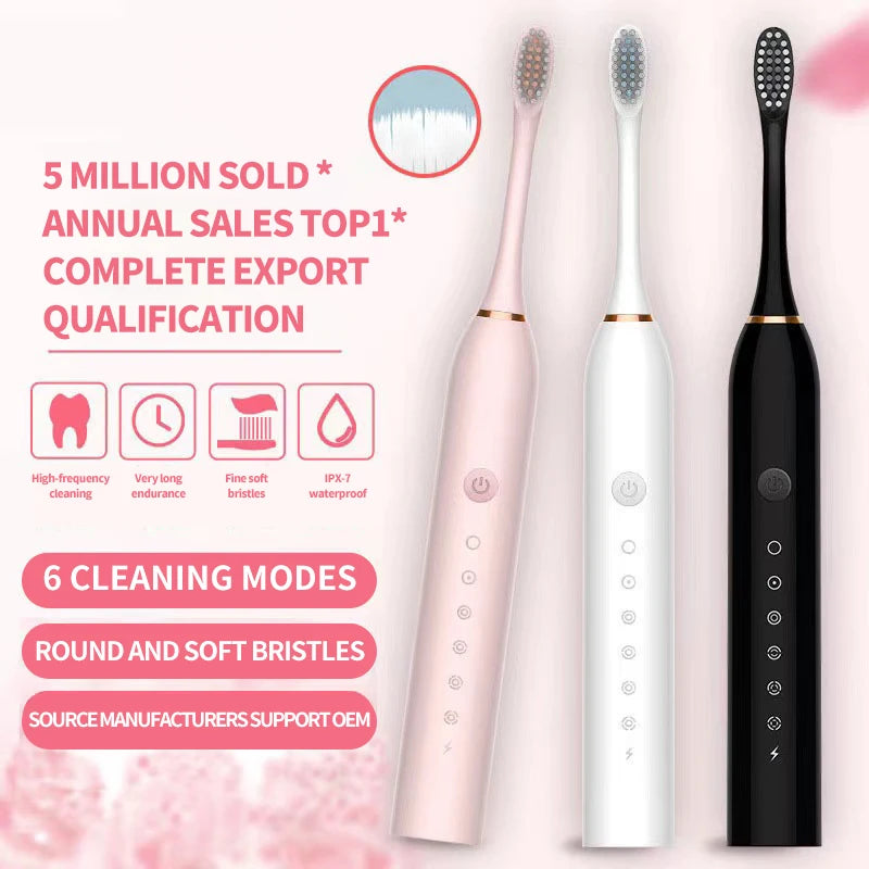 SonicPure β USB Rechargeable Electric Toothbrush with 6 Modes