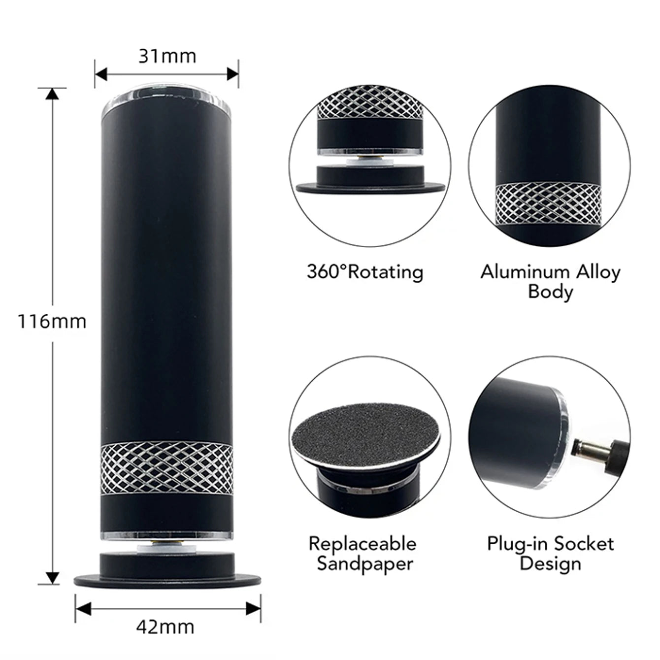 Electric Callus Remover with Speed Control β 60x Sandpaper Disks for Smooth Feet & Heels