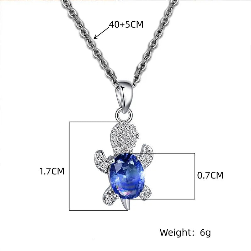 TurtleGlam β 3PCS Silver-Plated Multicolor Jewelry Set