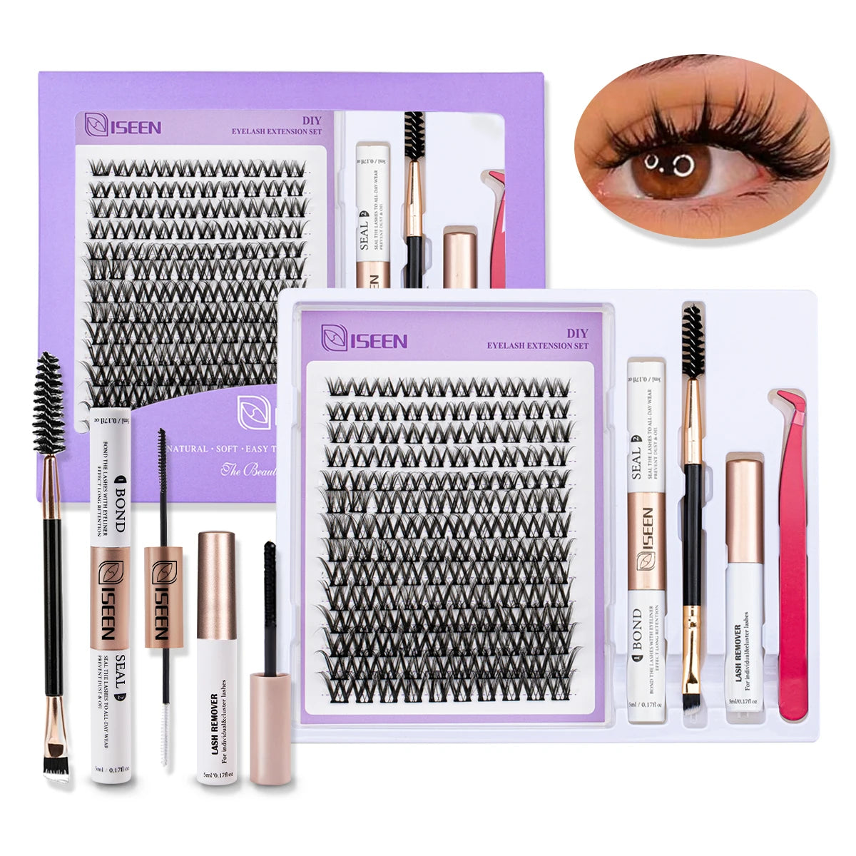 DIY Lash Extension Mix Styles Kit β Clusters with Bond, Seal & Tools