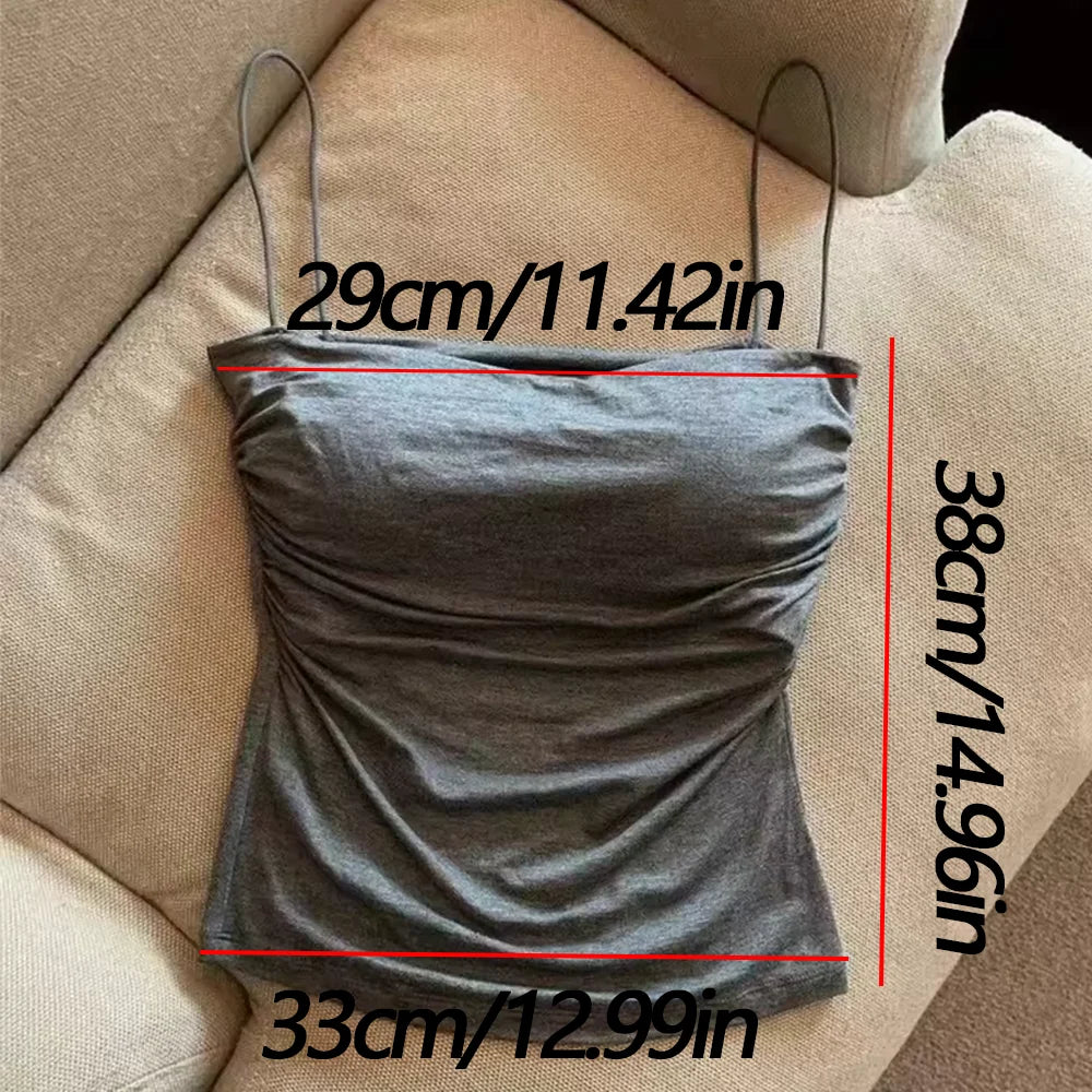 Stylish Waist Pleated Corset Top β Sleeveless, Supportive & Sexy