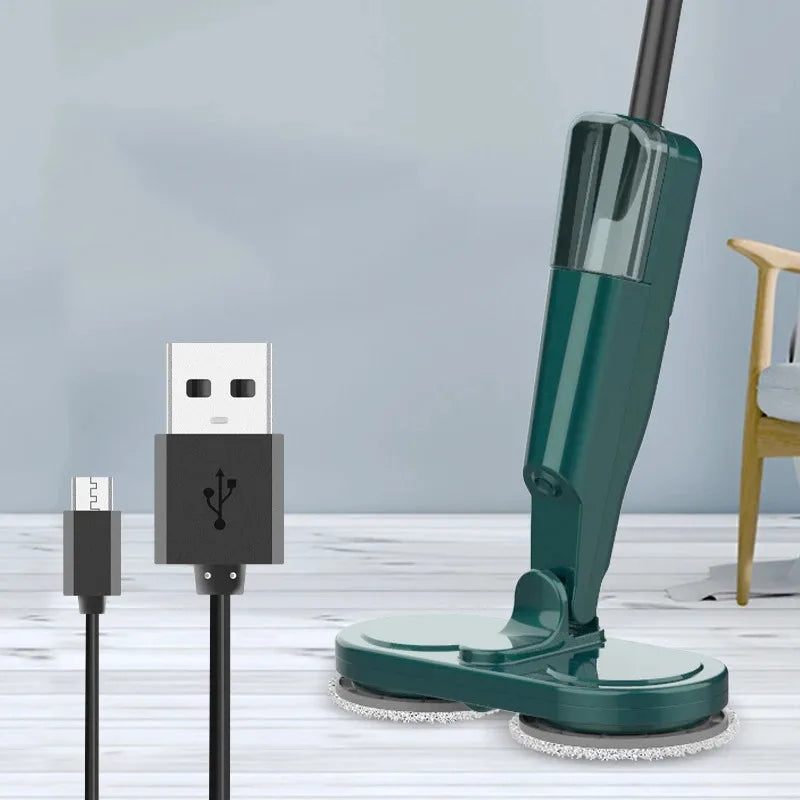 Electric Spin Mop Cleaner – 360° Rotating Wet & Dry Floor Mop with Squeeze Function
