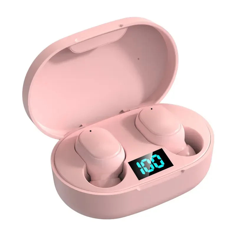 E6S TWS Bluetooth Earbuds β Waterproof Noise-Cancelling LED Wireless Headset with Mic