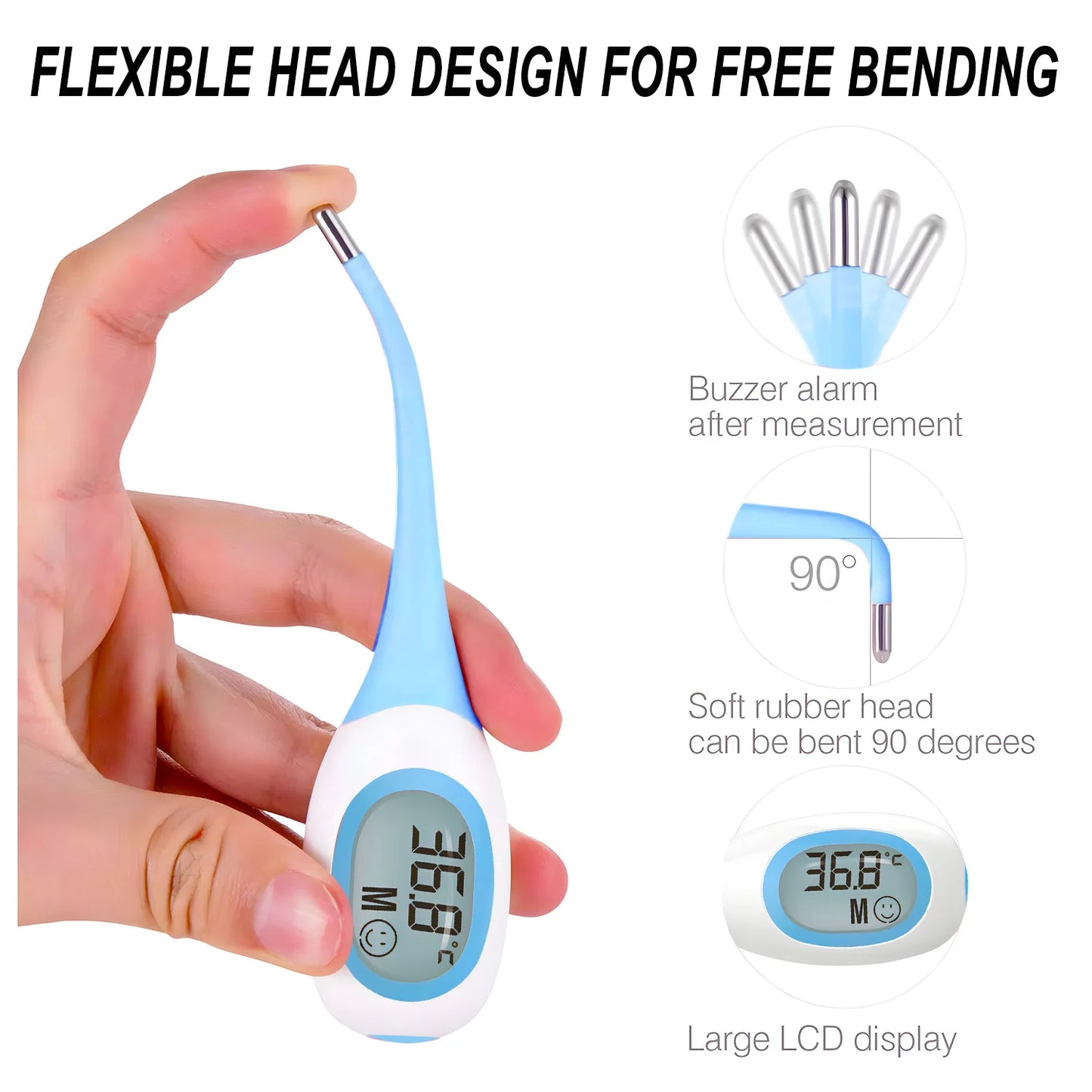 Professional LED Pet Thermometer β Safe Electronic Vet Tool for Dogs & Cats